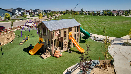 Custom Playground Equipment That Resembles a Tree Trunk