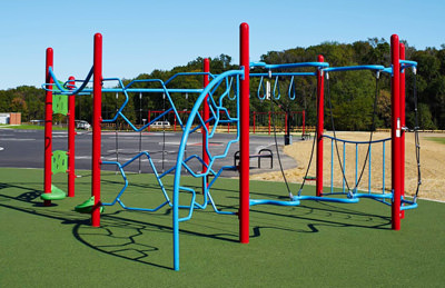 Playground Featuring Poured In Place Rubber Surface