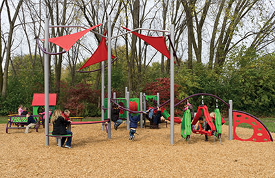 Playground Using Engineered Wood Fiber Surface