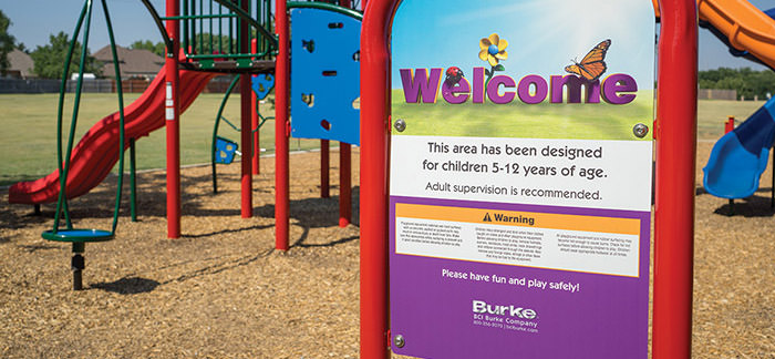 Playground Safety Rules Sign at Park