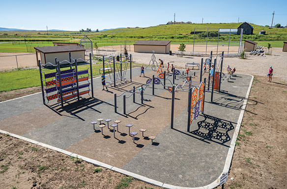 Fitness Obstacle Course in a Park