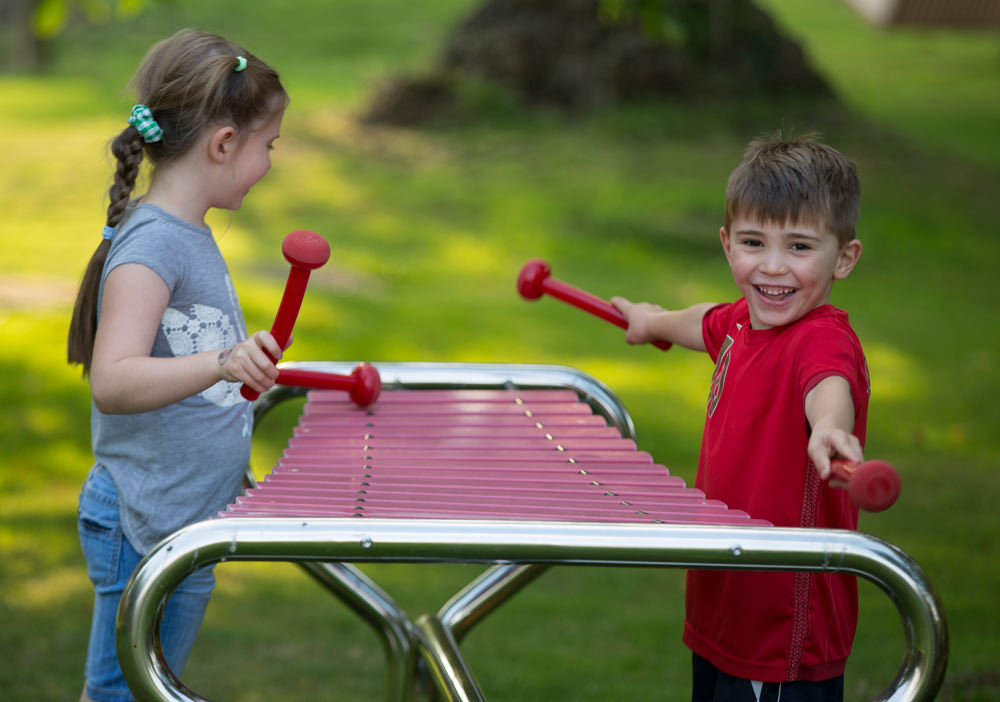Child Using Percussion Instruments Outdoor Musical Instruments | Percussion Play